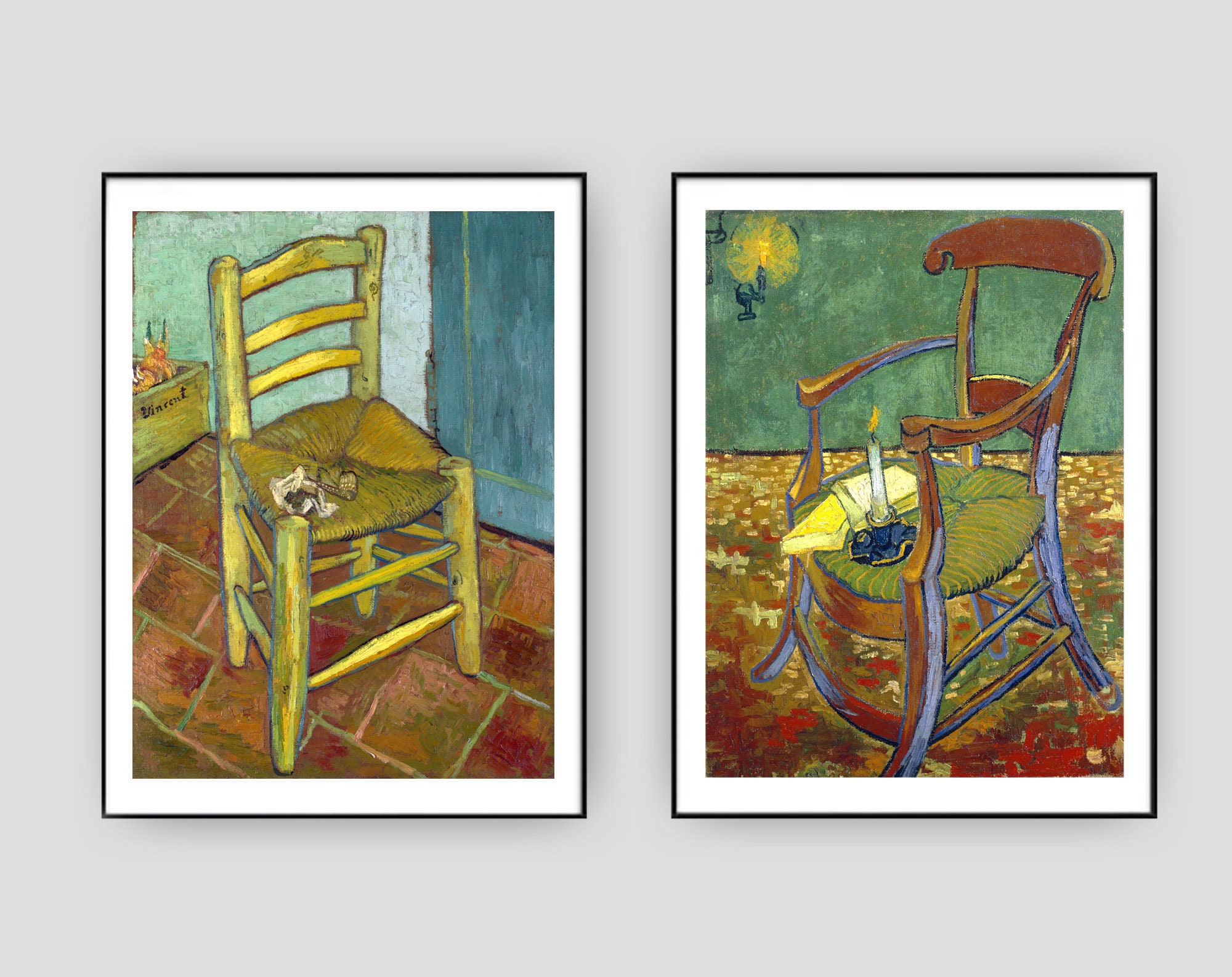 Vincent Van Gogh Chair Art Print Paul Gauguin Chair Poster Etsy UK