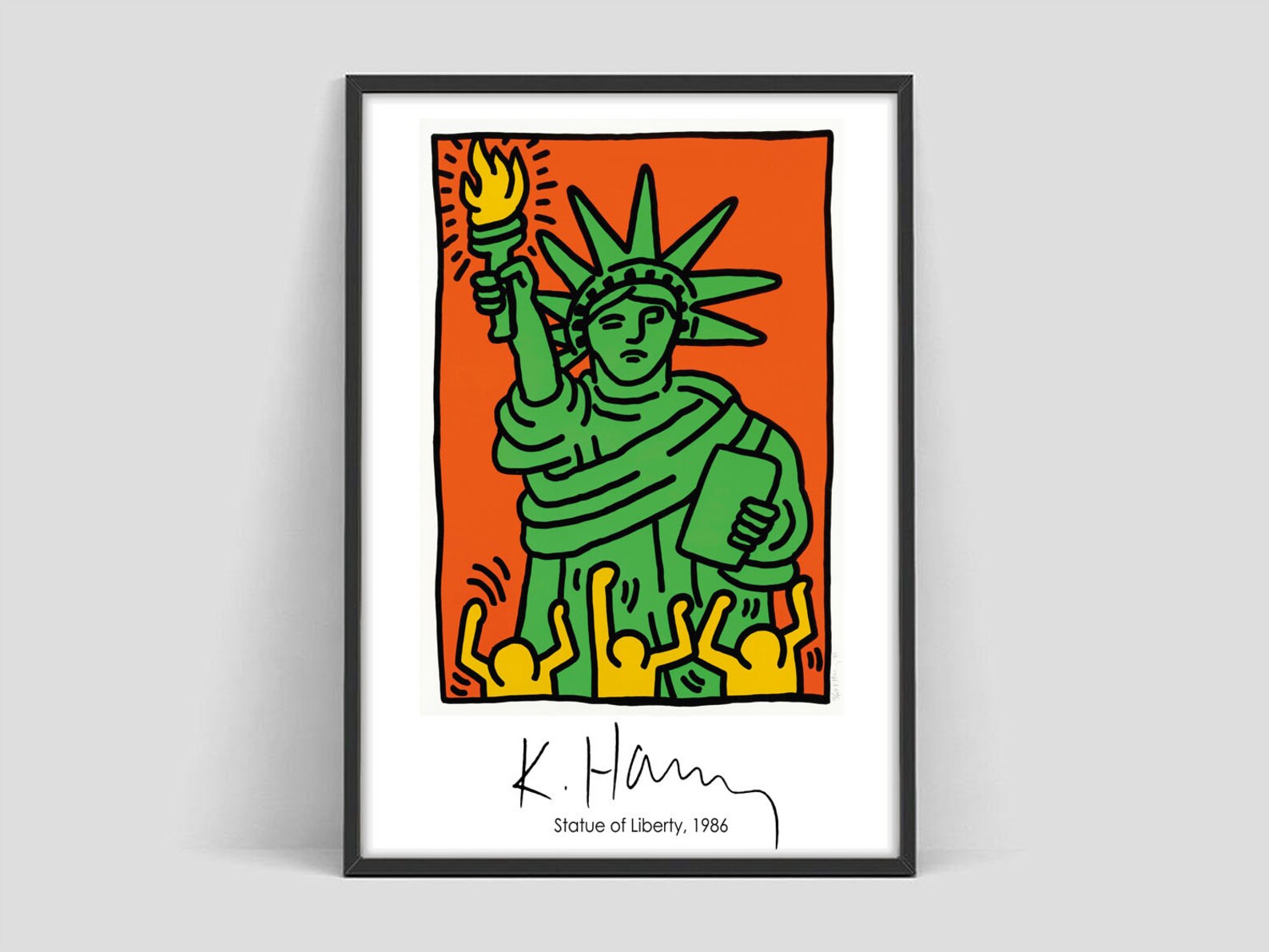Statue de la Liberté Keith Haring Art Print Haring | Etsy