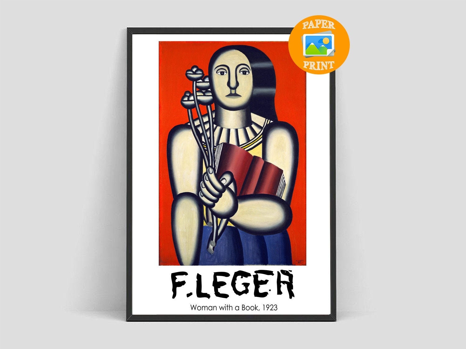 Fernand Léger Art Print Woman with a Book Cubist Art Poster Etsy