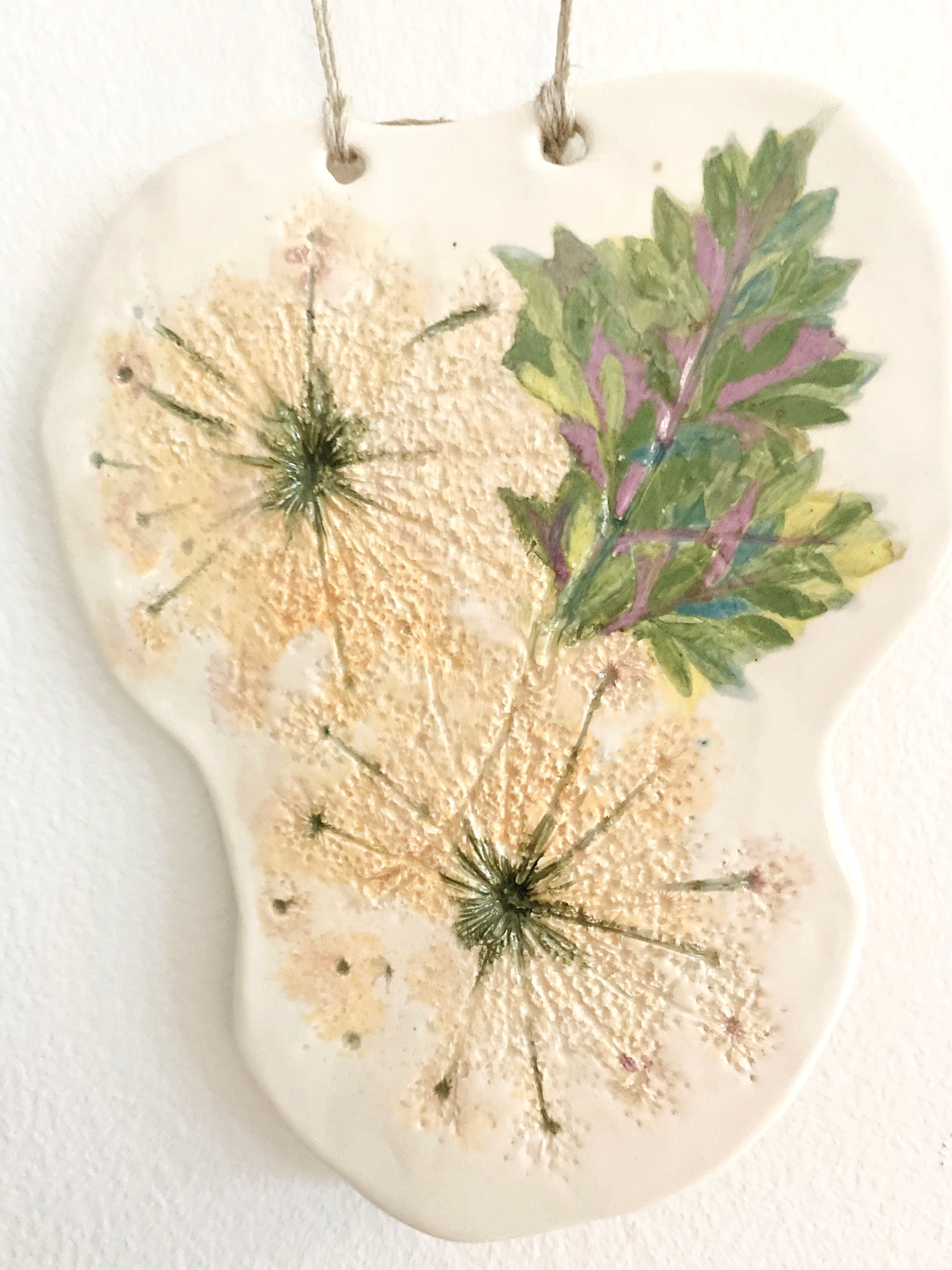 Handmade Ceramic Flower Wall Hanging Etsy