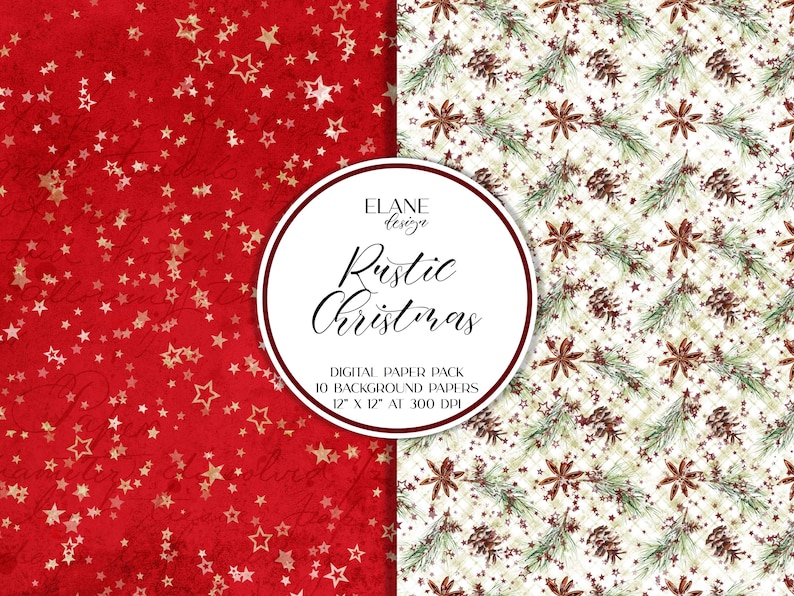 Rustic Christmas Digital Paper - Il 794xN.4311437382 G25z 