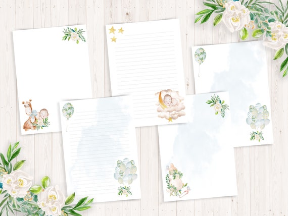 Baby Stationery Printable Stationery for Kids Baby Journal - Etsy