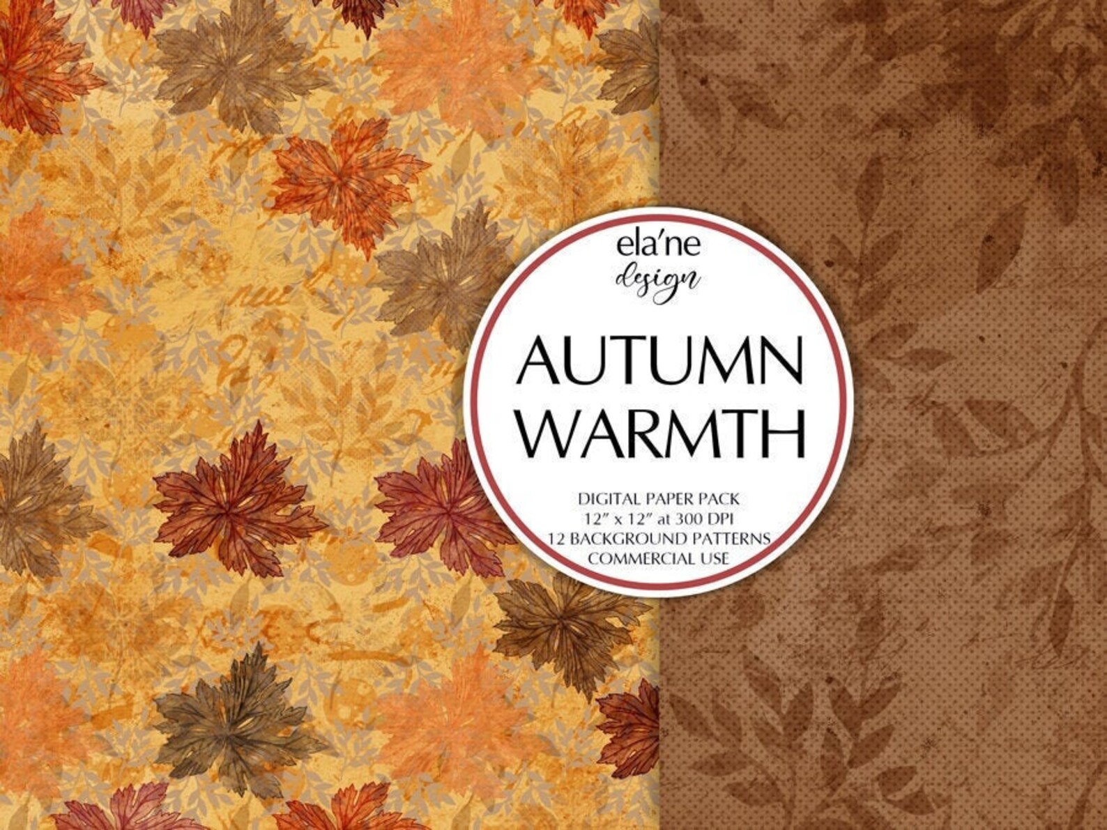 Fall Digital Paper Autumn Scrapbook Paper Fall Leaves - Etsy
