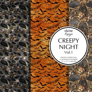Halloween Digital Paper, Skull Seamless Pattern, Gothic Pattern ...