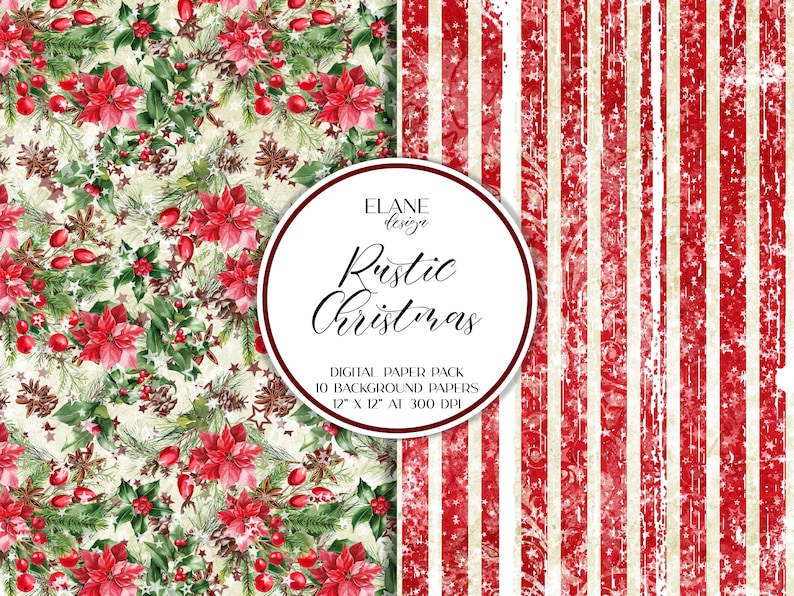 Rustic Christmas Digital Paper - Il 794xN.4358830871 5gal 