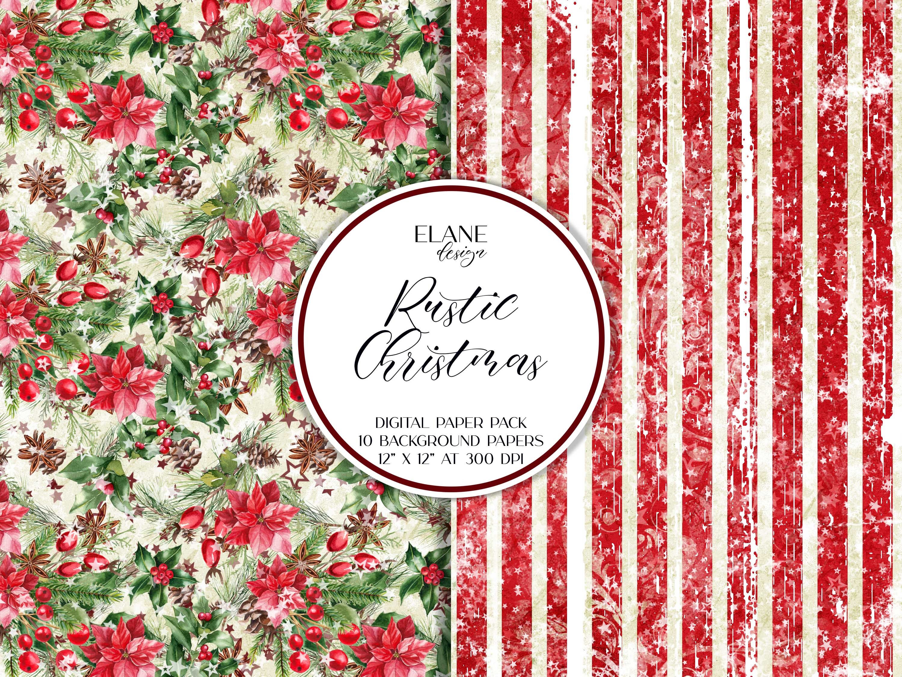 Rustic Christmas Digital Paper - Il Fullxfull.4358830871 5gal 