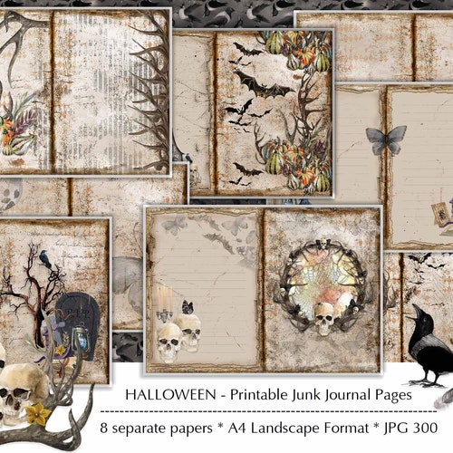 Gothic Junk Journal Kit Printable Witch Halloween Junk - Etsy