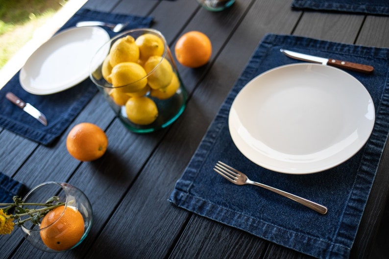 Denim Placemat Etsy