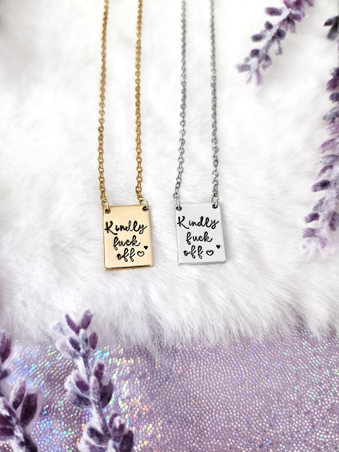 Kindly Fuck off Necklace, Swear N…