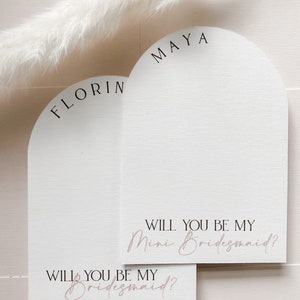 Custom Bridesmaid proposal cards - Will you be my bridesmaid? Arch cut