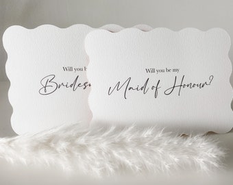 Custom Bridesmaid proposal cards - Will you be my bridesmaid? Wave cut Bridal Party Proposal