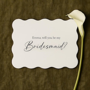 Bridesmaid Proposal Card – Will You Be My Bridesmaid? Wave-cut | Bridal Party | Australia
