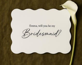 Bridesmaid Proposal Card – Will You Be My Bridesmaid? Wave-cut | Bridal Party | Australia