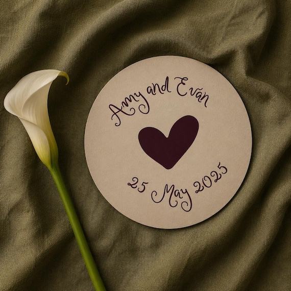 Printed Custom drink coasters - hens party, bachelorette, wedding, engagement, baby shower, christening. Heart coasters