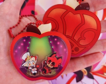 RadioApple shaker keychain - Alastor and Lucifer Hazbin Hotel