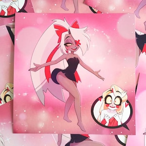 Hazbinhotel CHARLIE 8×10in サイン入りプリント Banpresto Hazbin Hotel Charlie Morningstar Monitor Top Version A ポスター