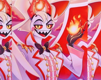 悲しいルシファーのプリント（ハズビンホテル） - Etsy 日本