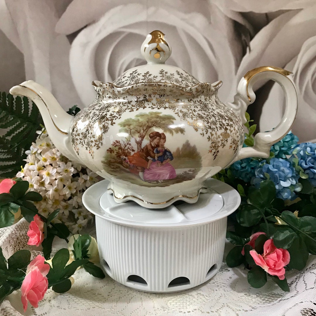 Vintage Teapot Warmer Made in Germany White Porcelain Etsy
