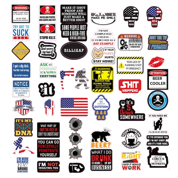 Funny Stickers for Adults 100pc Perfect for Tool Box Hood Etsy