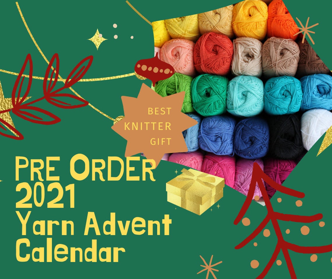 Yarn advent calendar 2021 Сhristmas in july Mystery yarn box Etsy
