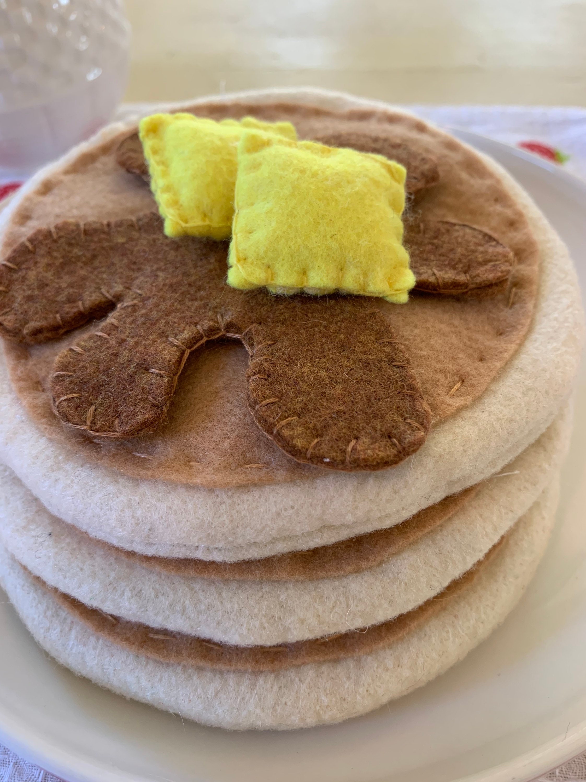 Toys Pretend Play Pretend felt food Pancakes Syrup Butter