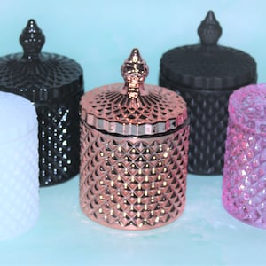 10 oz. Luxury Empty Candle Jar with  Lid - Candle Container - candle jar - Home Decor .Storage with Lid. DIY Supply - matireka.com