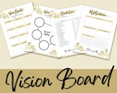 Printable Vision Board Kit, Manifestation Journal, Vision Board Template, Printable PDF