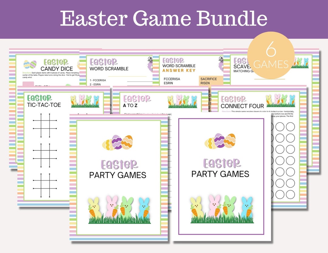 Easter Game Bundle, Printable Games for Kids, Classroom Activity ...