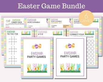 Easter Game Bundle, Printable Games for Kids, Classroom Activity, Easter Party Games, Easter Homeschool Game Bundle