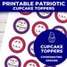 Printable Memorial Day Cupcake Toppers, Memorial Day Decoration, Food ...
