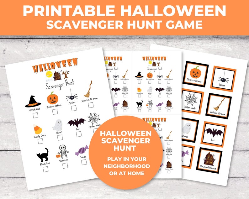Halloween Scavenger Hunt Printable Halloween Kids Activity - Etsy