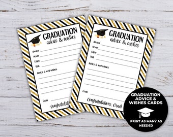 Printable Advice Cards Graduation, Graduation Advice Cards, Words of Wisdom Graduation, Words of Wisdom, Advice and Wishes, Advice for Grad