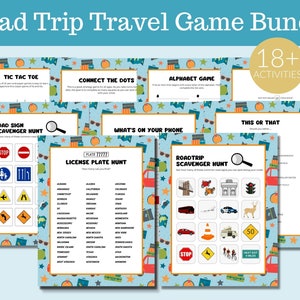 Road Trip Game Bundle, Printable Games for Kids, Summer Game Bundle, Travel Games for Kids