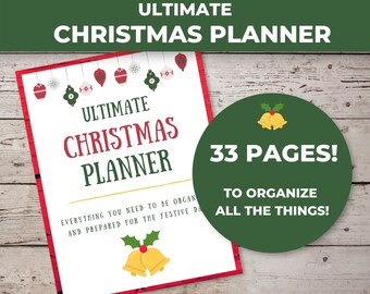 Christmas Planner Printable, Holiday Planner, Christmas Binder, Christmas To Do List, Gift Planner, Menu Planner, Budget, Budget Planner