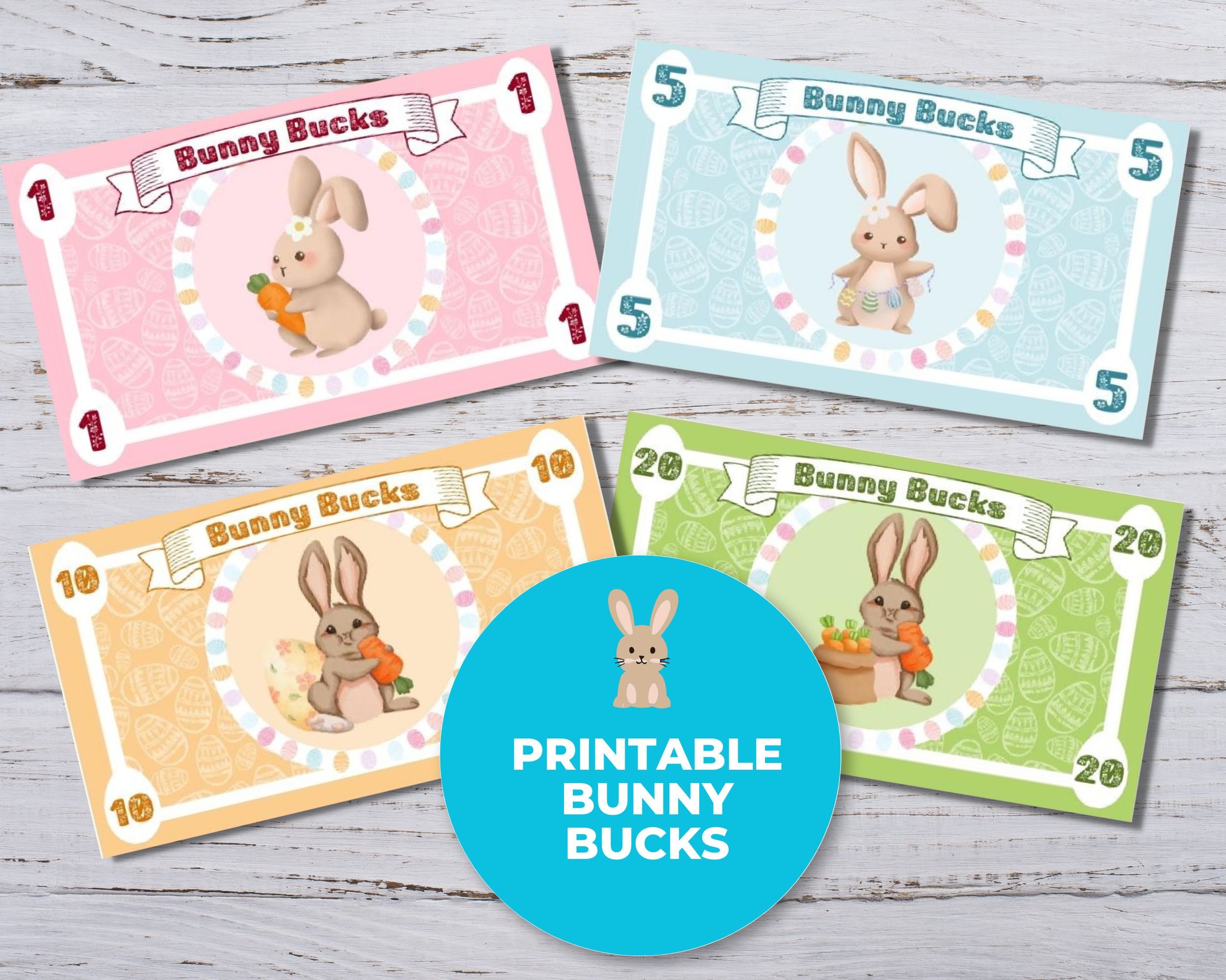 Printable Bunny Bucks Bunny Money Easter Printable Easter Egg Filler Printable Bunny Bucks Bunny Money Easter Printable Easter Egg Filler