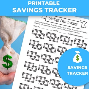Savings Tracker, Money Saving Challenge, Printable Savings Challenge, Emergency Fund, Money Goals