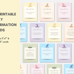 Positive Affirmation Card, Positive Daily Affirmation, Printable Cards, Self Care Printables, Manifestation Cards