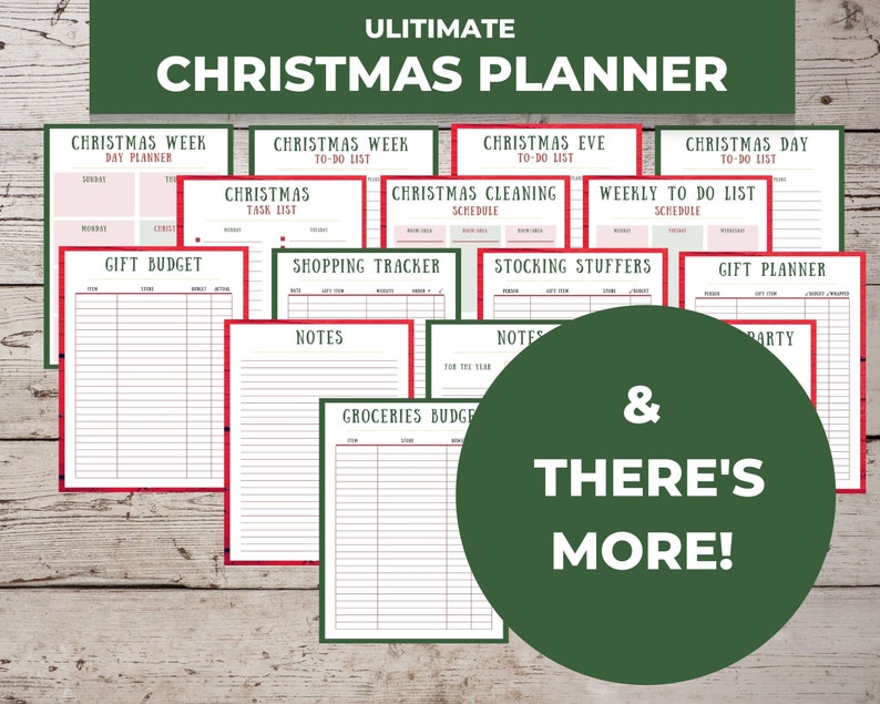 Christmas Planner Printable, Holiday Planner, Christmas Binder, Christmas To Do List, Gift Planner, Menu Planner, Budget, Budget Planner image 3