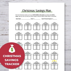 Christmas Savings Tracker Printable, Holiday Savings Tracker, Cash Envelope Tracker, Money Saving Challenge Printable, Christmas in July