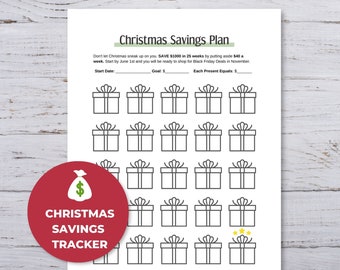 Christmas Savings Tracker Printable, Holiday Savings Tracker, Cash Envelope Tracker, Money Saving Challenge Printable, Christmas in July