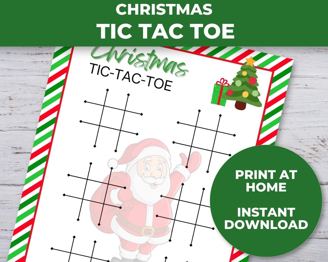 Christmas Tic Tac Toe Game, Printable Christmas Game for Kids ...