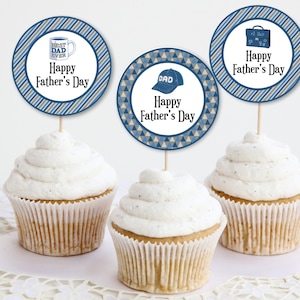 Fathers Day Cupcake Topper, Fathers Day Cupcake, Fathers Day Decor, Fathers Day Party Printable,