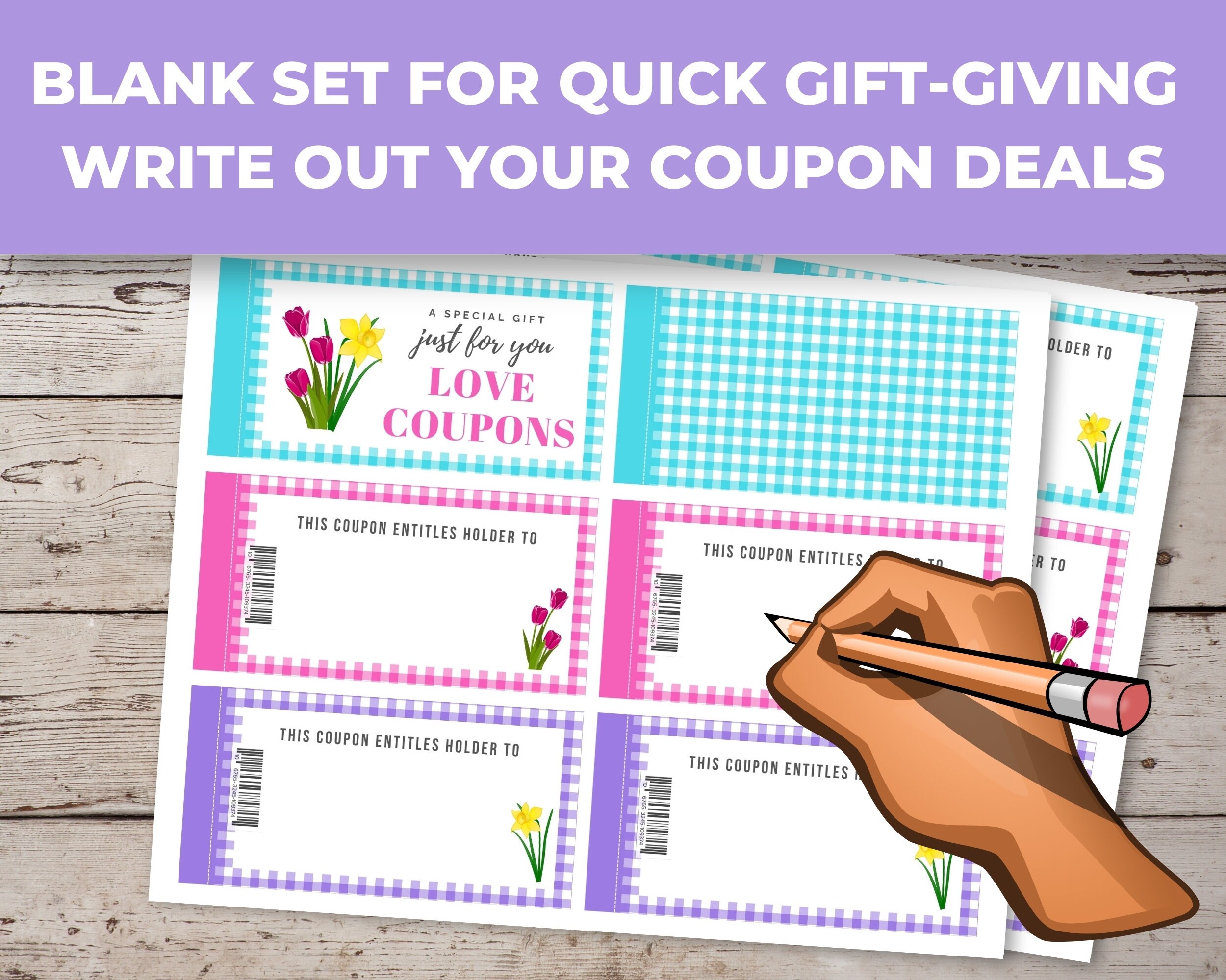 Editable Coupon Book, Digital Coupon Book, Coupon Book Template, Unique