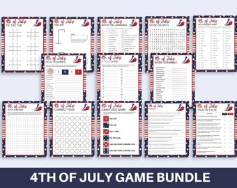 4th of July Games Bundle, Fourth of July Games for Kids, Independence Games, Patriotic Games, 4th of July Activities for Kids