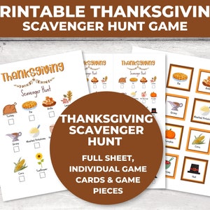 Thanksgiving Scavenger Hunt, Printable Thanksgiving Kids Activity, Thanksgiving Classroom Activities, Thanksgiving Activity Printable