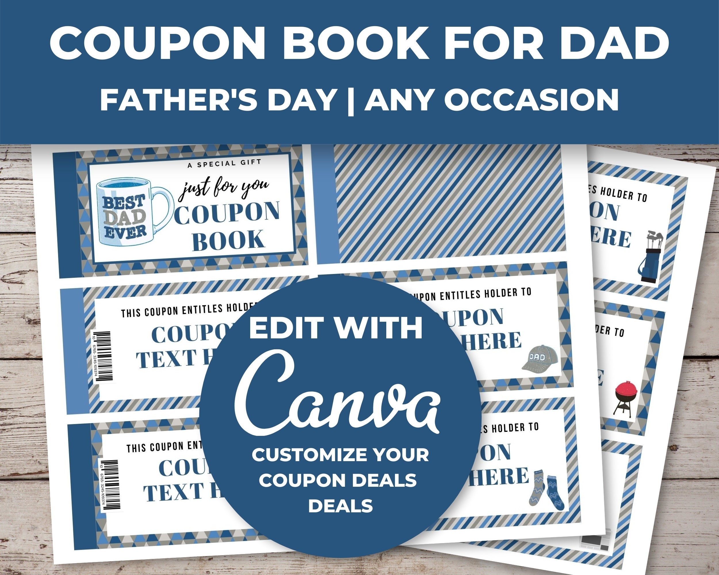 Coupon Book for Dad - Etsy
