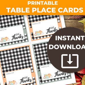 Place Setting Cards, Place Cards Printable, Table Tents, Farmhouse ...