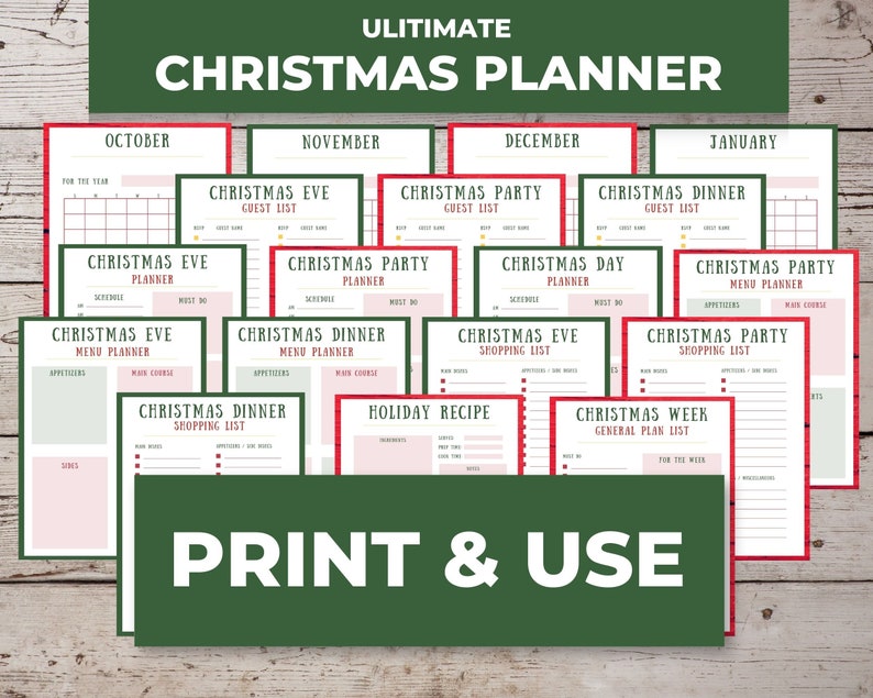 Christmas Planner Printable, Holiday Planner, Christmas Binder, Christmas To Do List, Gift Planner, Menu Planner, Budget, Budget Planner image 4