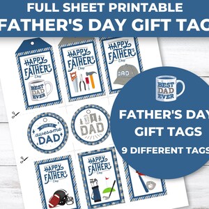 Druckbare Geschenkanhänger zum Vatertag, alles Gute zum Vatertag, Geschenkanhänger für Papa, Geschenk für Papa