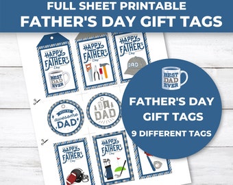 Druckbare Geschenkanhänger zum Vatertag, alles Gute zum Vatertag, Geschenkanhänger für Papa, Geschenk für Papa